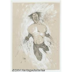 Ben Templesmith - Wolverine Pin Up Original Art (2003).