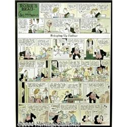 George McManus - Bringing Up Father with Rosie's Beau Topper Sunday Comic Strip Original Art, dated 