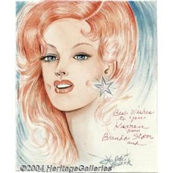 Dale Messick - Brenda Starr Pin Up Original Art (circa 1986).