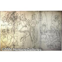 C.C. Beck - Marvel Family Illustration Original Art (undated).