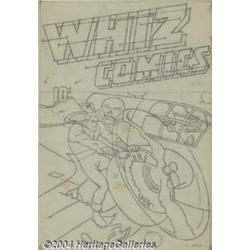 C. C. Beck - Whiz Comics #3 Cover Recreation Preliminary Original Art (undated).