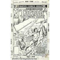 John Buscema and Bob McLeod - Tarzan #16 Cover Original Art (Marvel, 1978).