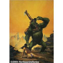 Joe Chiodo - Savage Sword of Conan #84 Cover Original Art (Marvel, 1983).