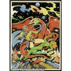 L. B. Cole - Blue Bolt #105 Cover Recreation Original Art (undated).