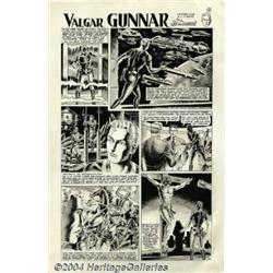 Jayson Disbrow - "Valgar Gunnar" Complete 3-page SF story Original Art (1981).