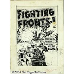 Lee Elias - Fighting Fronts #6 Cover Original Art (Harvey, 1953).