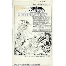 Ramona Fradon and Charles Paris -The Brave and the Bold #59 Splash Page 1 Original Art (DC, 1965).