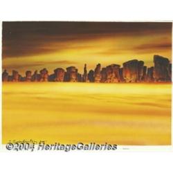 Heavy Metal 2000 Background Painting Original Art.