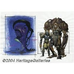 Heavy Metal 2000 Character and Background Designs Original Art.