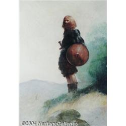 Jeff Jones - "Erik the Red" Painting Original Art (undated).