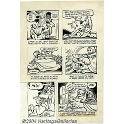 Walt Kelly - Uncle Pogo's So-So Stories "Bloody Drip" Page Original Art (Simon and Schuster, 1953).