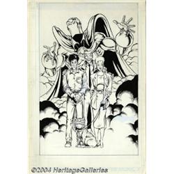 Shawn McManus - Dr. Fate Pin Up Original Art (DC, 1988).