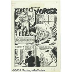 Fred Peters - War Against Crime #10, Story page 1 Original Art (EC, 1949).