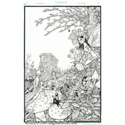 Bryan Talbot - Fall of Stardust Portfolio Illustration Original Art (Green Man Press, 1998).