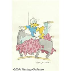 William Van Horn - Donald Duck "Out of Harmony's Way" Pin Up Original Art (undated).