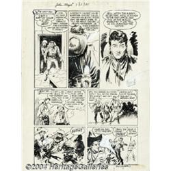 Al Williamson and Frank Frazetta - John Wayne Adventure Comics #7, page 4 Original Art (Toby, 1950).