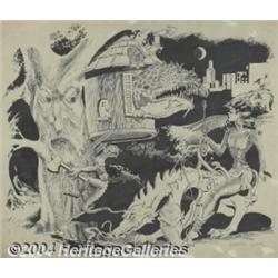 Wally Wood - Pulp Illustration Original Art (undated).