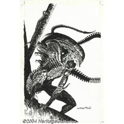 Bernie Wrightson - Dark Horse Presents #101 Aliens Cover Original Art (Dark Horse, 1986).