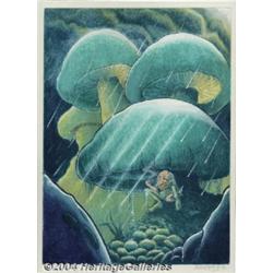 Mark Bode - "The Elve's Stool" Intaglio Print AP (1986).