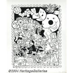 Kim Deitch - All Waldo Comics Cover Original Art (Fantagraphics, 1992).