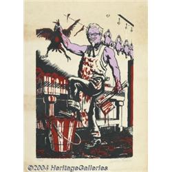 Justin Green - "Kentucky Fried Slaughter" Signed Print, numbered 44 of 65 (undated).