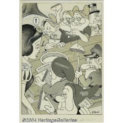 Jay Lynch - Snow White Editorial Illustration Original Art (circa 1973).