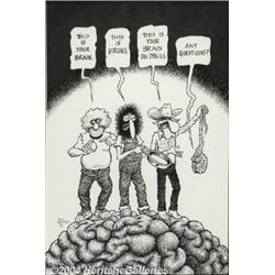 Paul Mavrides - Fabulous Furry Freak Brothers Illustration Original Art (1992).