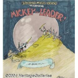 Dan O'Neill - Mickey the Leader Illustration Original Art (undated).