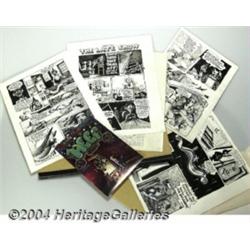 Dave Sheridan - Meef #1 Complete 5-page Story, "The Late Show" Original Art (Print Mint, 1972).