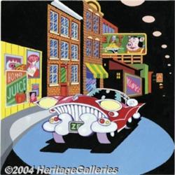 Skip Williamson - Halsted Street Cover Recreation Original Art (2004).