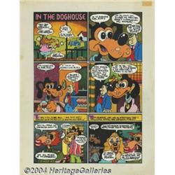 Skip Williamson - "In the Doghouse" Color Production Art (Playboy, 1978).