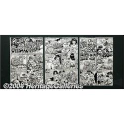 S. Clay Wilson - Zap Comix #5 Complete 7-page Story "Ruby the Dyke Meets Weedman" Original Art (Prin