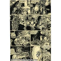 S. Clay Wilson - "Spider Joy" One-page Story Original Art (undated).