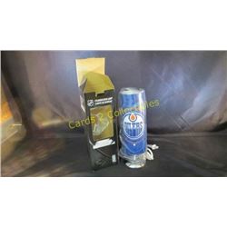 Edmonton Oilers Cylinder Desk Lamp 13 Inches