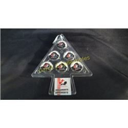 Team Canada Puck Design Team Canada Ornament Set