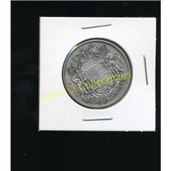 1945 Canadian Silver King George 50 Cent Coin