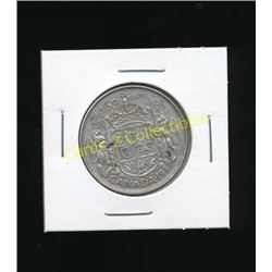 1952 Canadian King George Silver 50 Cent Coin