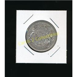 1950 Canadian Silver King George 50 Cent Coin