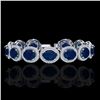 30 CTW Sapphire & Micro Pave VS/SI Diamond Bracelet 10K White Gold - REF-410A9X - 22697