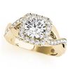Image 2 : 1.75 CTW Certified VS/SI Diamond 2Pc Wedding Set Solitaire Halo 14K Yellow Gold - REF-259X6T - 30650