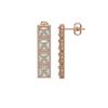 Image 2 : 6.08 CTW Princess Diamond Designer Earrings 18K Rose Gold - REF-1132X4T - 42729
