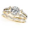 Image 1 : 1.47 CTW Certified VS/SI Diamond Solitaire 2Pc Wedding Set 14K Yellow Gold - REF-383T3M - 32005
