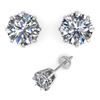 Image 2 : 1.0 CTW VS/SI Diamond Stud Solitaire Earrings 18K White Gold - REF-178Y2K - 35664