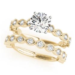 2.02 CTW Certified VS/SI Diamond Solitaire 2Pc Wedding Set 14K Yellow Gold - REF-402H8A - 31615