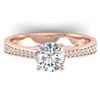 1.26 CTW Certified VS/SI Diamond Solitaire Art Deco Ring 14K Rose Gold - REF-352X4T - 30385