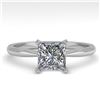 Image 1 : 1.03 CTW Princess Cut VS/SI Diamond Engagement Designer Ring 18K White Gold - REF-291Y2K - 32421
