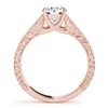 Image 4 : 1.5 CTW Certified VS/SI Diamond Solitaire 2Pc Wedding Set 14K Rose Gold - REF-540N3Y - 31872