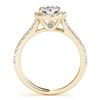 Image 2 : 1.7 CTW Certified VS/SI Diamond Solitaire Halo Ring 18K Yellow Gold - REF-428W5F - 26397