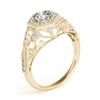 Image 4 : 1.4 CTW Certified VS/SI Diamond Solitaire Halo Ring 18K Yellow Gold - REF-410Y2K - 26870