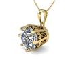 Image 1 : 1 CTW VS/SI Diamond Solitaire Necklace 18K Yellow Gold - REF-280W2F - 35713